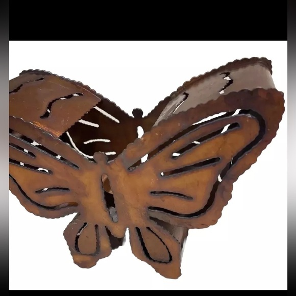 8” Metal Butterfly Tea Light Holder Decorative - Picture 3 of 7